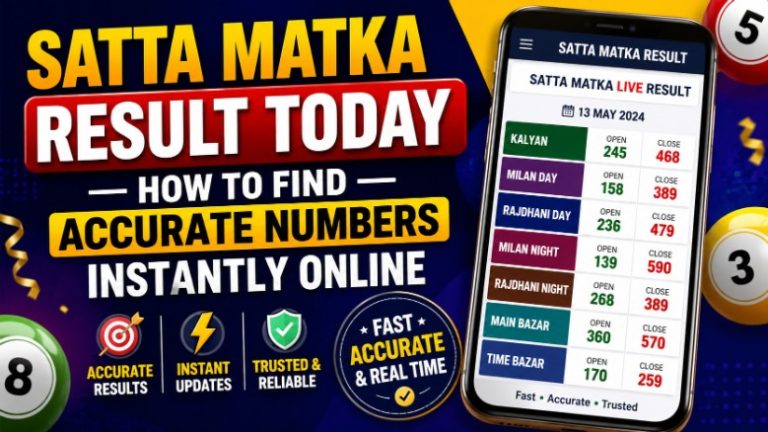 Satta Matka Result Today — How to Find Accurate Numbers Instantly Online
